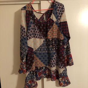 Long sleeve flowy blouse